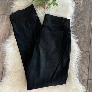 Brandon Thomas Black High Rise Suede Pants Size 8